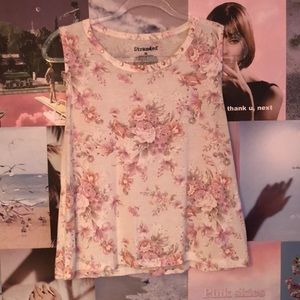 5/$25 Cute Pink Floral Tank